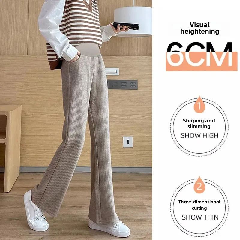 Брюки Microbell на флисовой подкладке для беременных осень-зима 2023 новый стиль