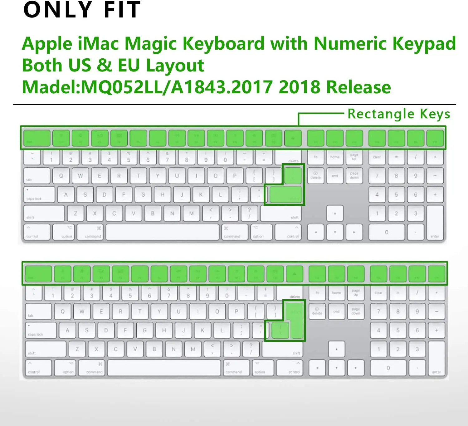 Силиконовая крышка клавиатуры Hotkey для клавиатуры Apple Magic с цифровой клавиатурой MQ052LLA A1843 (art.: 3920c0bbb103f) - 3920c0bbb103f