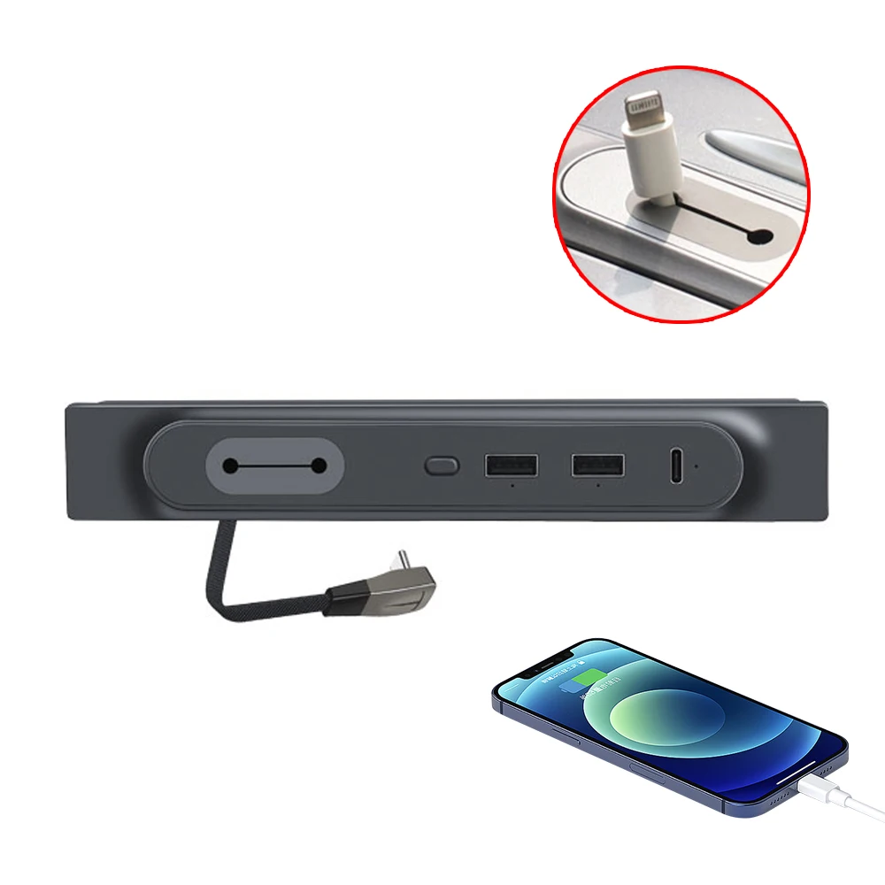 

Автомобильный USB-расширитель для Tesla Model 3, модель Y, интеллектуальный центральный расширитель управления, преобразование концентратора 27 Вт,...