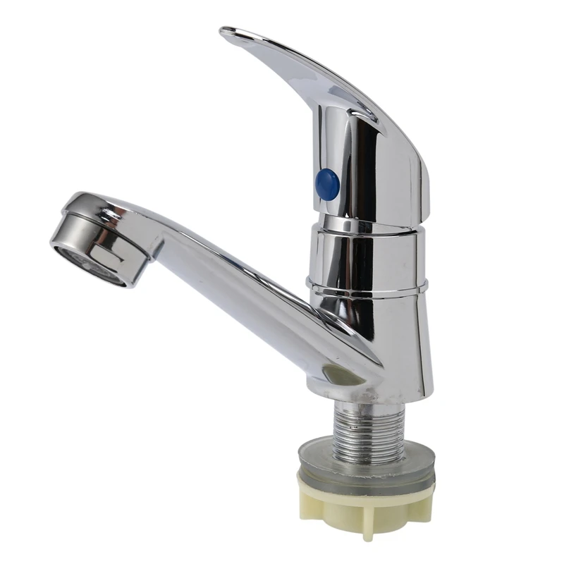 

Bathroom Sink Chrome Finish Single Handle Basin Faucet Water Tap