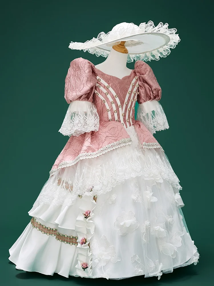 Детское торжественное платье Fanhu в европейском стиле для девочек сценическое