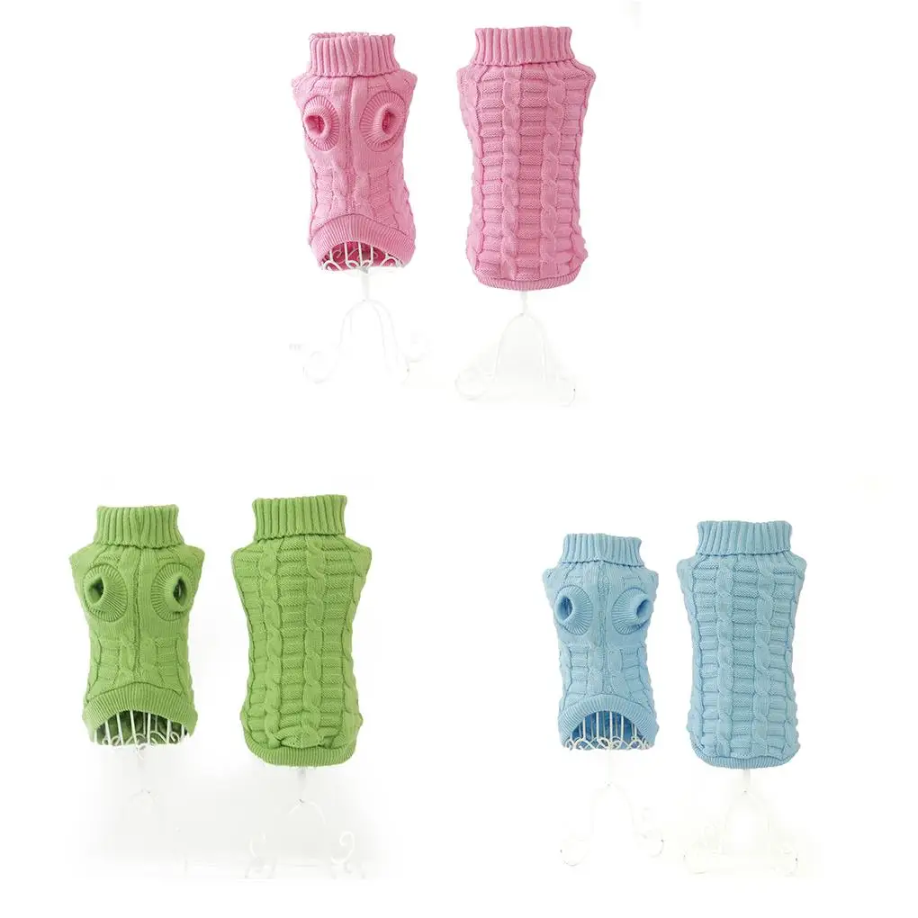 Свитер для домашних питомцев одежда собаки зимние теплые пальто вязаная