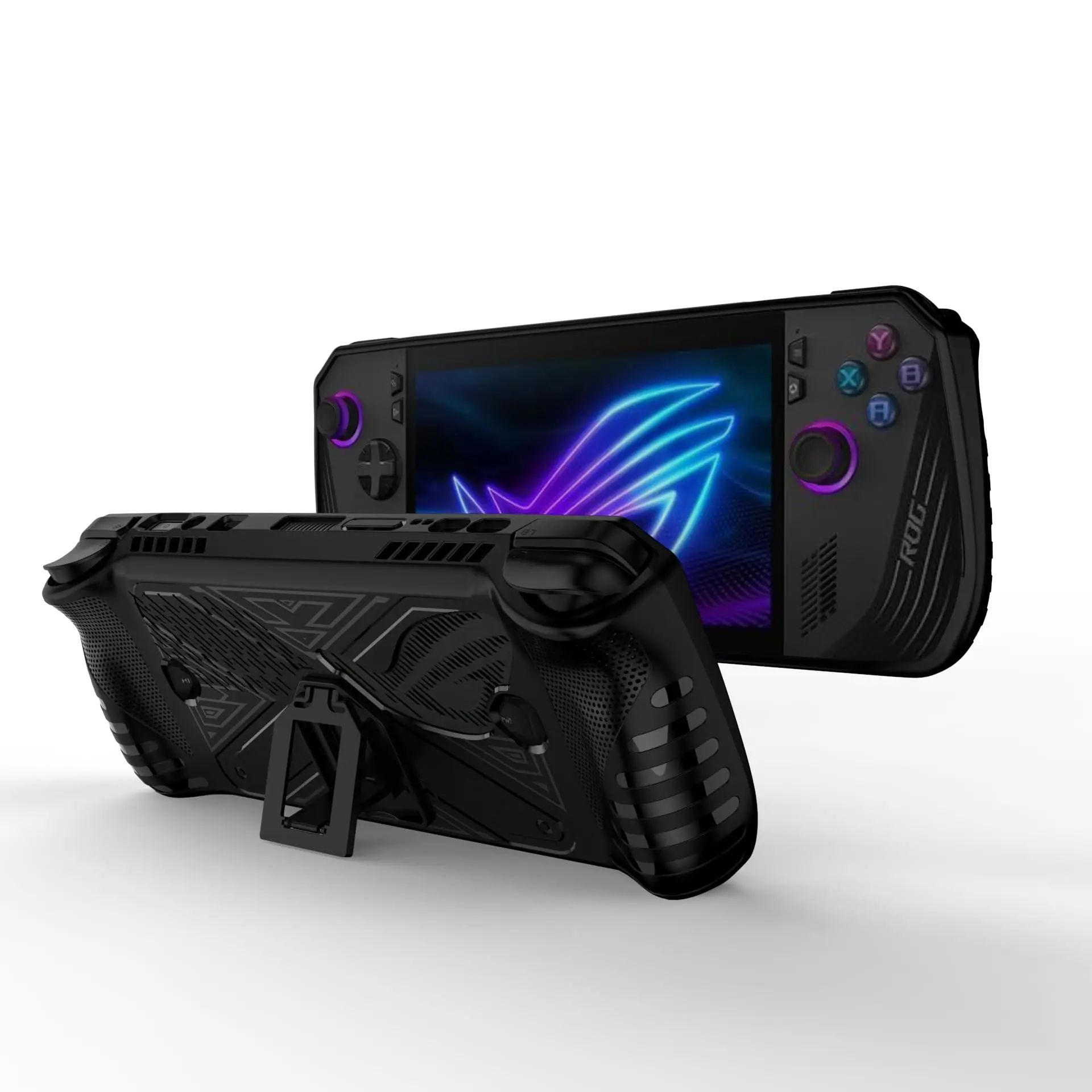 Комплект аксессуаров для защиты экрана Rog Ally X + защитный чехол с подставкой для консоли Asus Rog Ally X ударопрочный защитный чехол (art.: 3920c8bb576be) - 3920c8bb576be