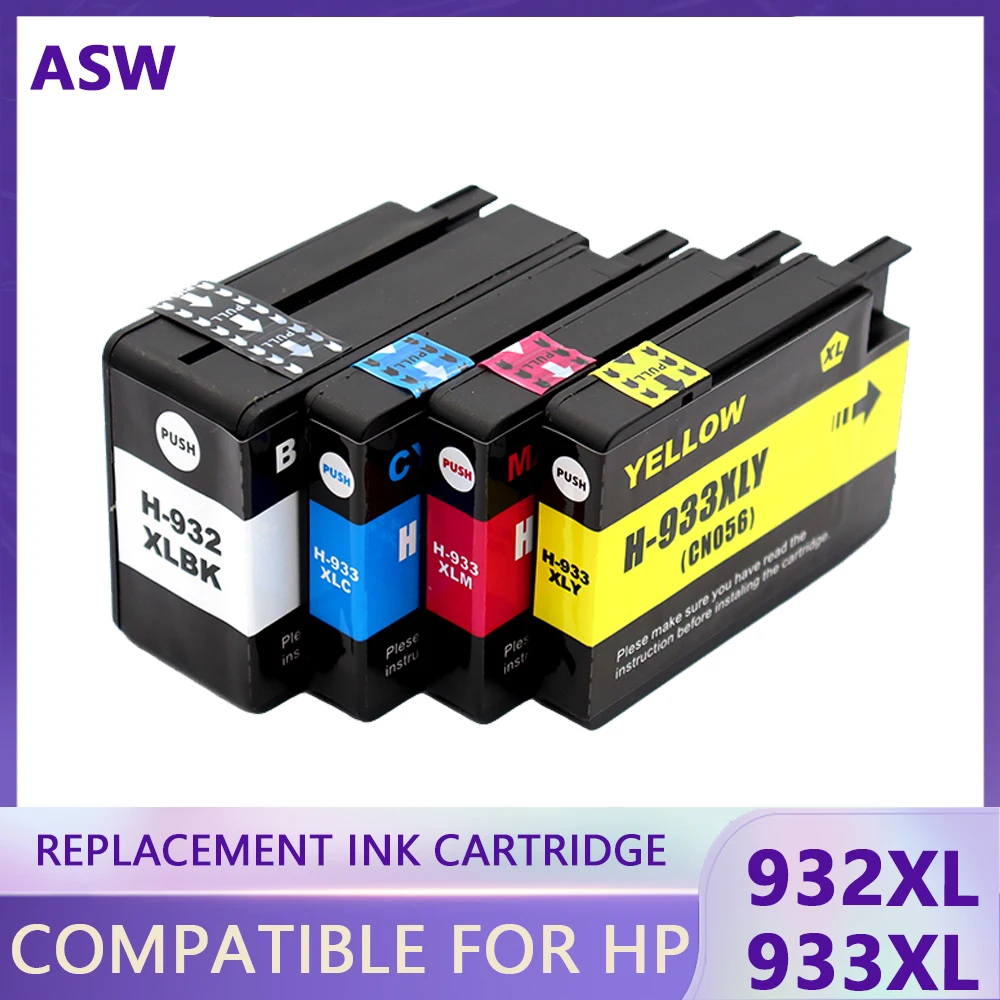 

ASW Replacement For HP 932 933 932XL 933XL HP932 Ink Cartridge For HP Officejet 7110 6100 6600 7510 7512 7612 7610 7612 Printer