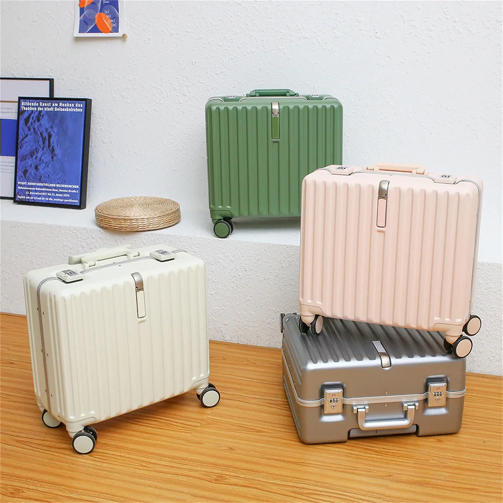 

18 Inch Fashionable Luggage Student Travel Boarding Case Advanced Universal Wheel Multifunctional New Trolley Case
