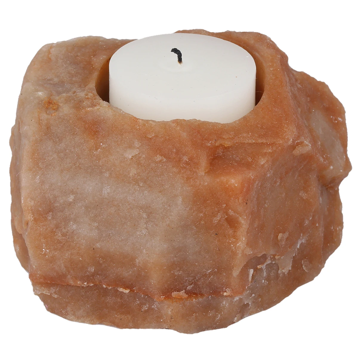 Natural Rose Quartz Rough Stone Tea Light Candle Holder / Air Plant Holder Room Decor Home Ornaments