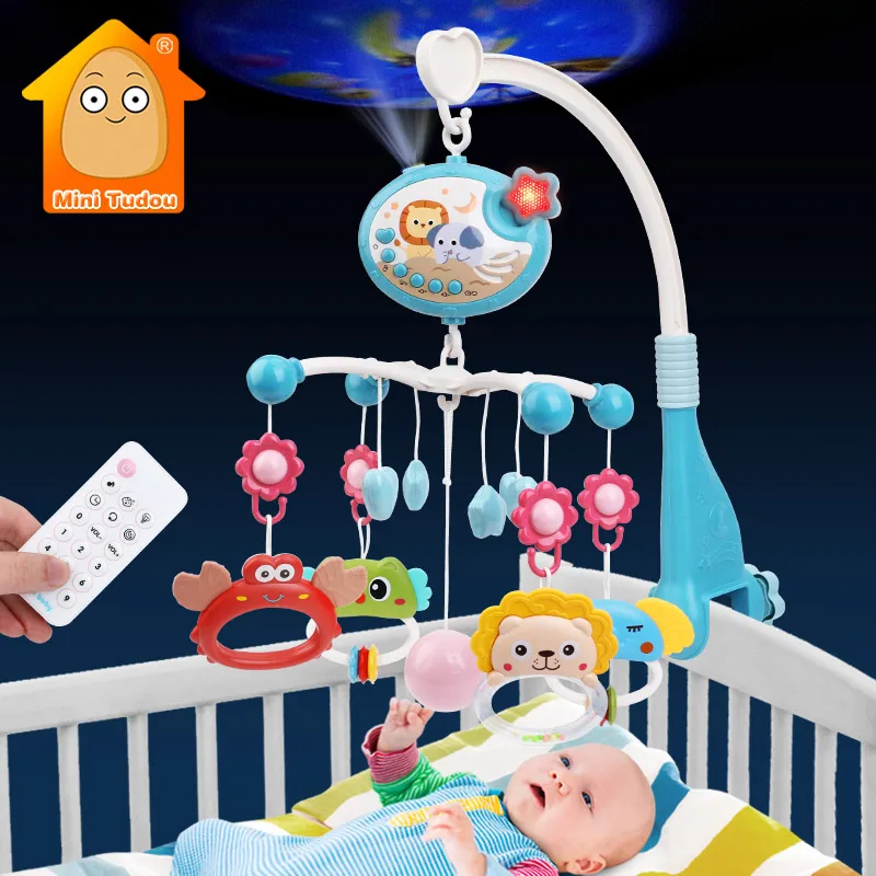 Hochet Mobile pour bébé de 0 à 12 mois  projecteur Musical rotatif pour bébé  veilleuse  cloche de