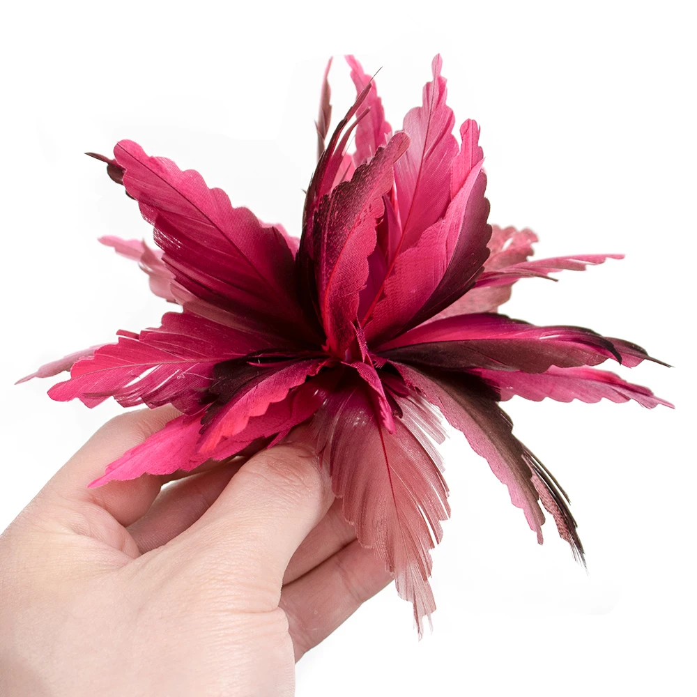 

New Children Feather Flowers Hair Clip Toddler Dance Performance Hairpin Girls Headwear Barrettes Hair Accessories for Women