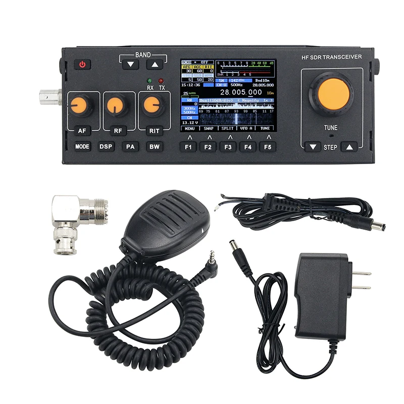Wishcolor RS-918 15W HF SDR Transceiver MCHF-QRP Transceiver Amateur Shortwave Radio w/ Handheld Mic Charger