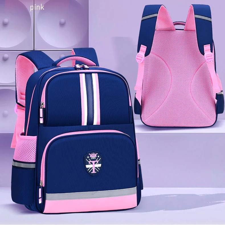 6-12 Years Old High-capacity British Style Backpacks for Girl Boy New Children Fashion Simple Panelled Schoolbags Back To School