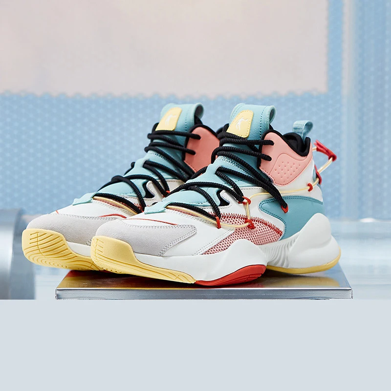 QIAODAN Basketball Shoes for Women Autumn 2023 New Comfortable Shock-Absorbant High Top Vintage Casual Shoes Sneaker XM36202012