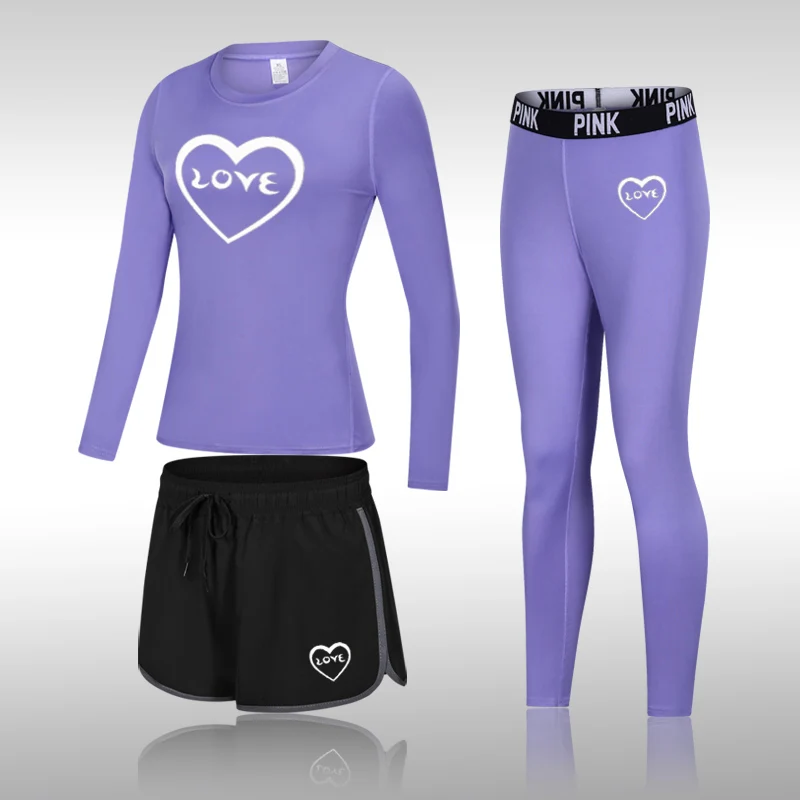 

Women Yoga Set Gym Clothing Fitness Leggings Shirts Sport Women Long Sleeve Tracksuit Active Wear Sports Warmer Fitness Clothes