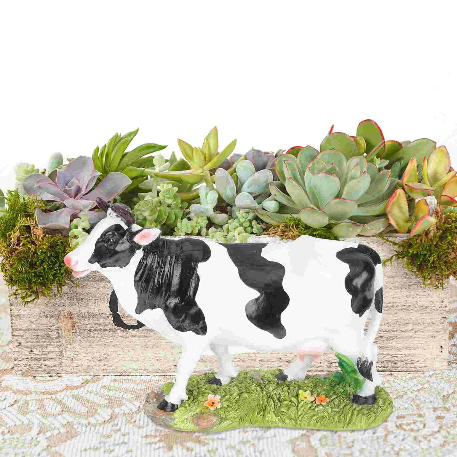 

Action Figure Toys Balcony Adorn Home Décor Dairy Cow Figurines Toys Cow Figures Toy Household Cow Statue