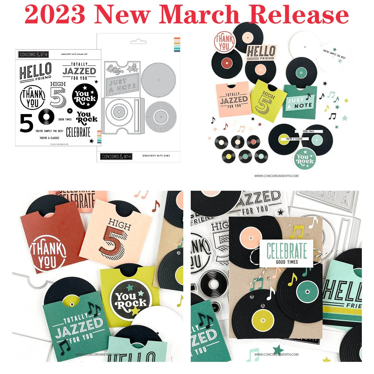 Gramophone Record 2023 New March Release Metal Cutting Dies Stamps For Scrapbooking Donut Days Stencil Embossing Mold Diy Paper