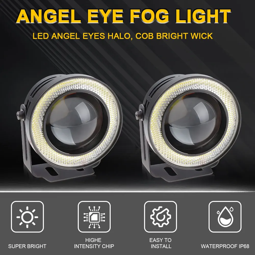 

Автомобильные COB Auto DRL Led 12 В фары Ангельские глазки противотуманные фары водонепроницаемые фары дневные ходовые огни указатель поворота багажник светодиодные