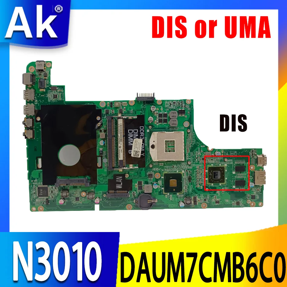

0XCH9T CN-0XCH9T DAUM7CMB6C0 Laptop Motherboard Mainboard for Dell Inspiron N3010 Notebook PC DIS or UMA