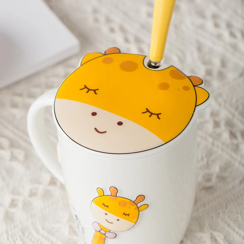 

Милая и Персонализированная детская керамическая чашка с жирафом, чашка для молока с милыми мультяшными животными, большая емкость, милая ручная чашка для воды Holi