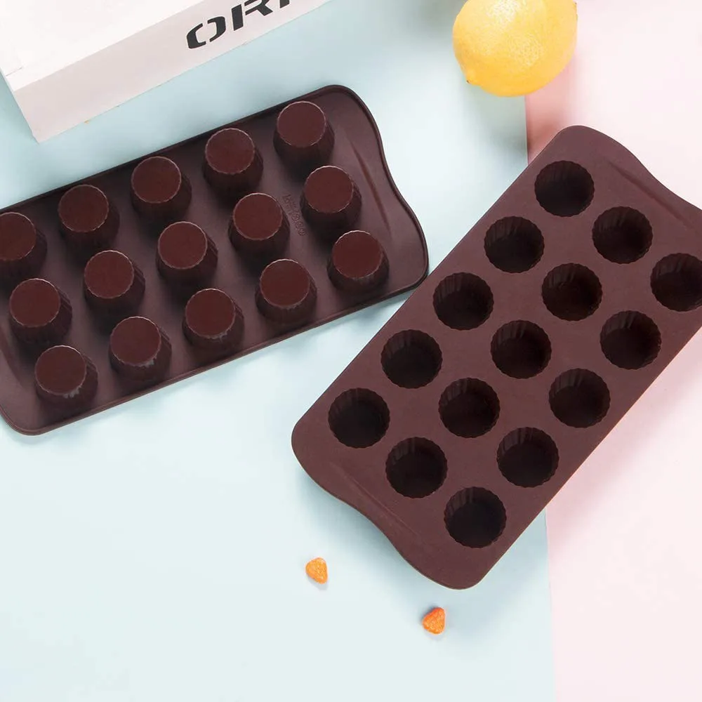 1PC Silicone Mold Candy Chocolate Mould Baking Pan Jello Peanut Butter Cup Pastry Cake Decorating Tool Kitchen Accessories - купить по