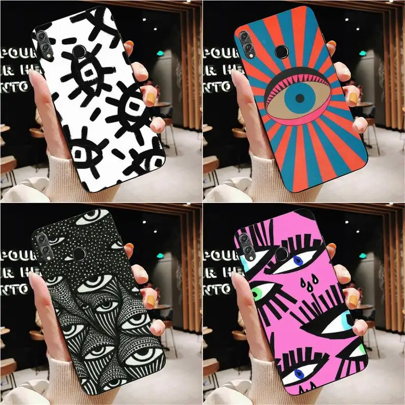 

Cute Eyes Phone Case For Redmi 9A 8A 6A Note 9 8 10 11S 8T Pro Max 9 K20 K30 K40 Pro PocoF3 Note11 5G Case