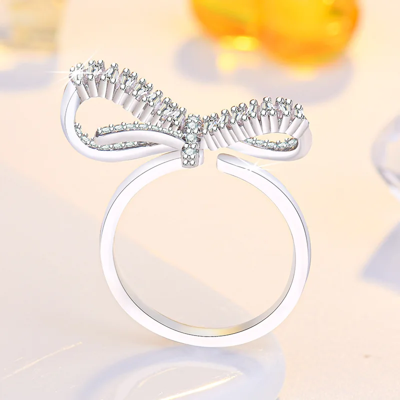 

SODROV Korean Trend Bow Jewelry Rings for Women Open Ring Wedding Jewelry for Women