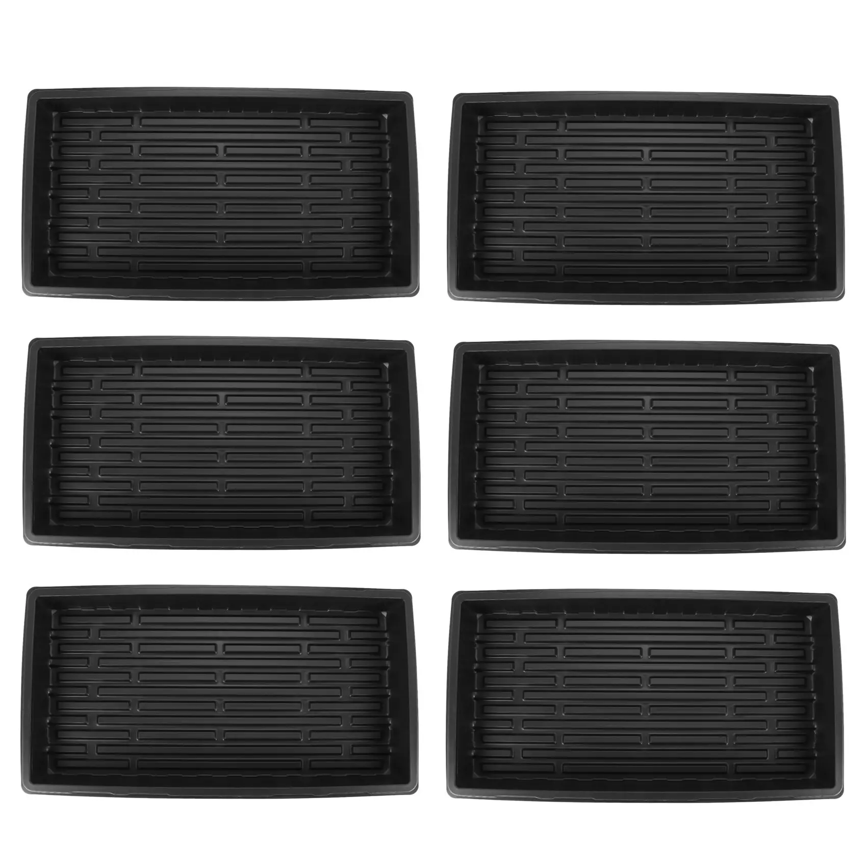 

6 Packs Plastic Growing Trays Seed Tray Seedling Starter for Greenhouse Hydroponics Seedlings Plant Germination
