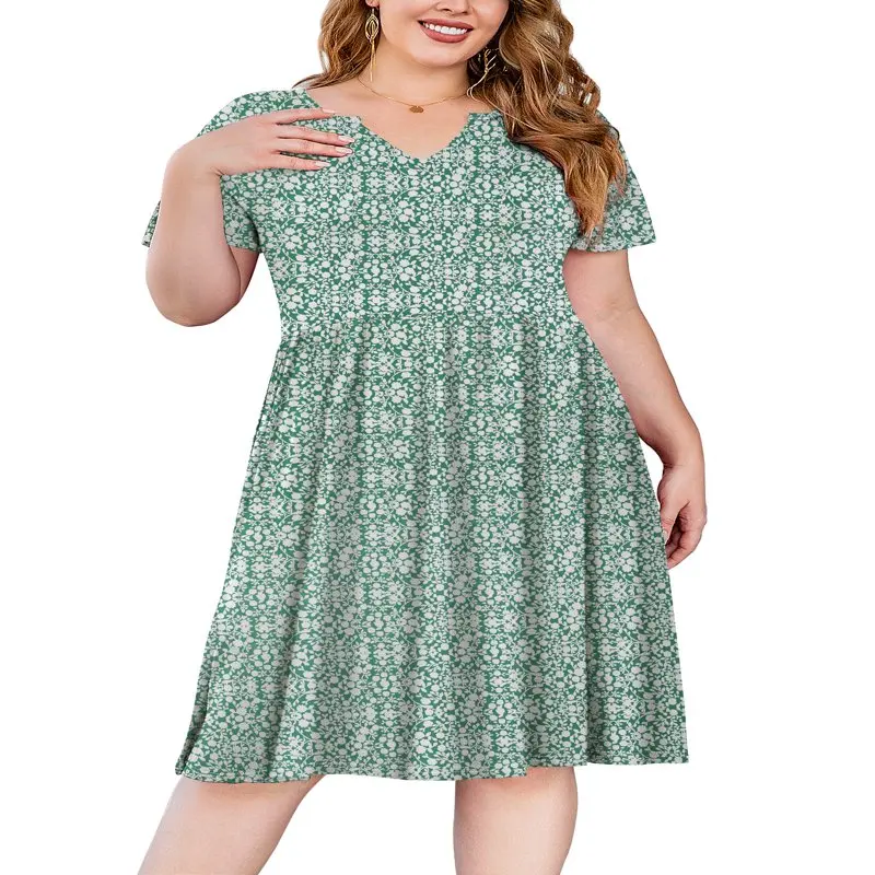 

Women`s Plus Size Floral Summer Dresses Casual Boho Dress 1X-4X
