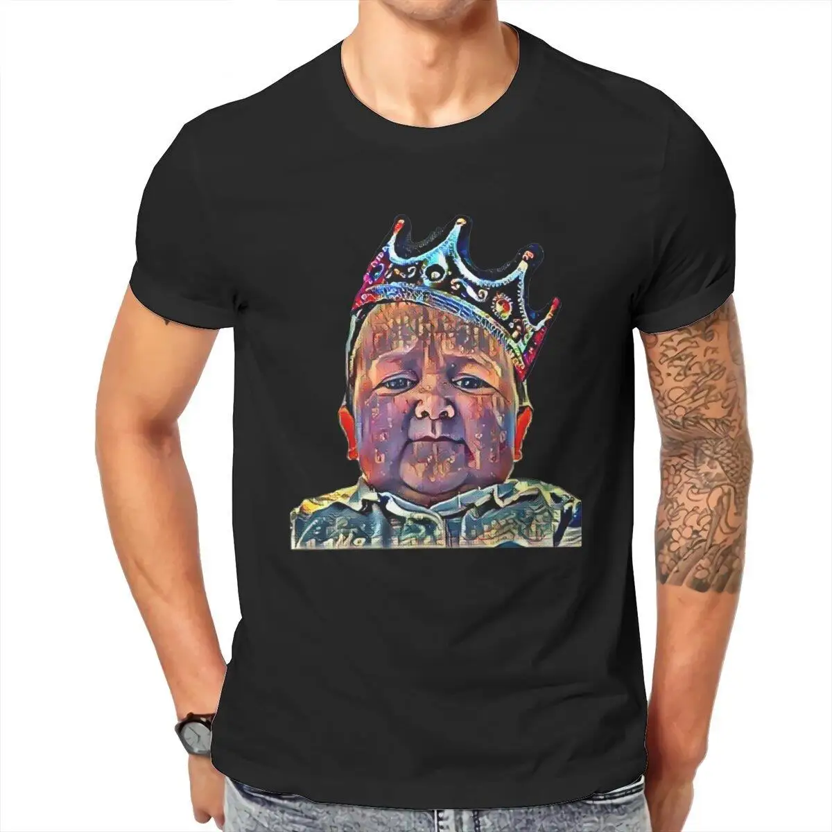 Hasbulla Funny Crown  T-Shirts Men Russia Blogger Novelty Cotton Tee Shirt Round Neck Short Sleeve T Shirt New Arrival Tops