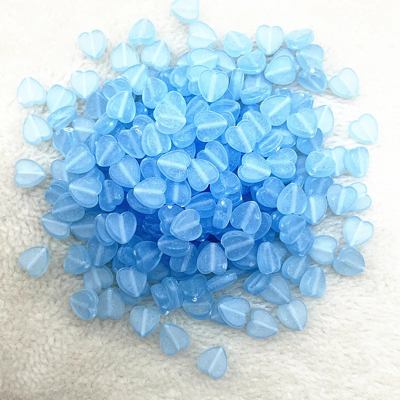 Акриловые Матовые бусины в форме сердца 50 шт./лот 8 мм бусины-разделители россыпью