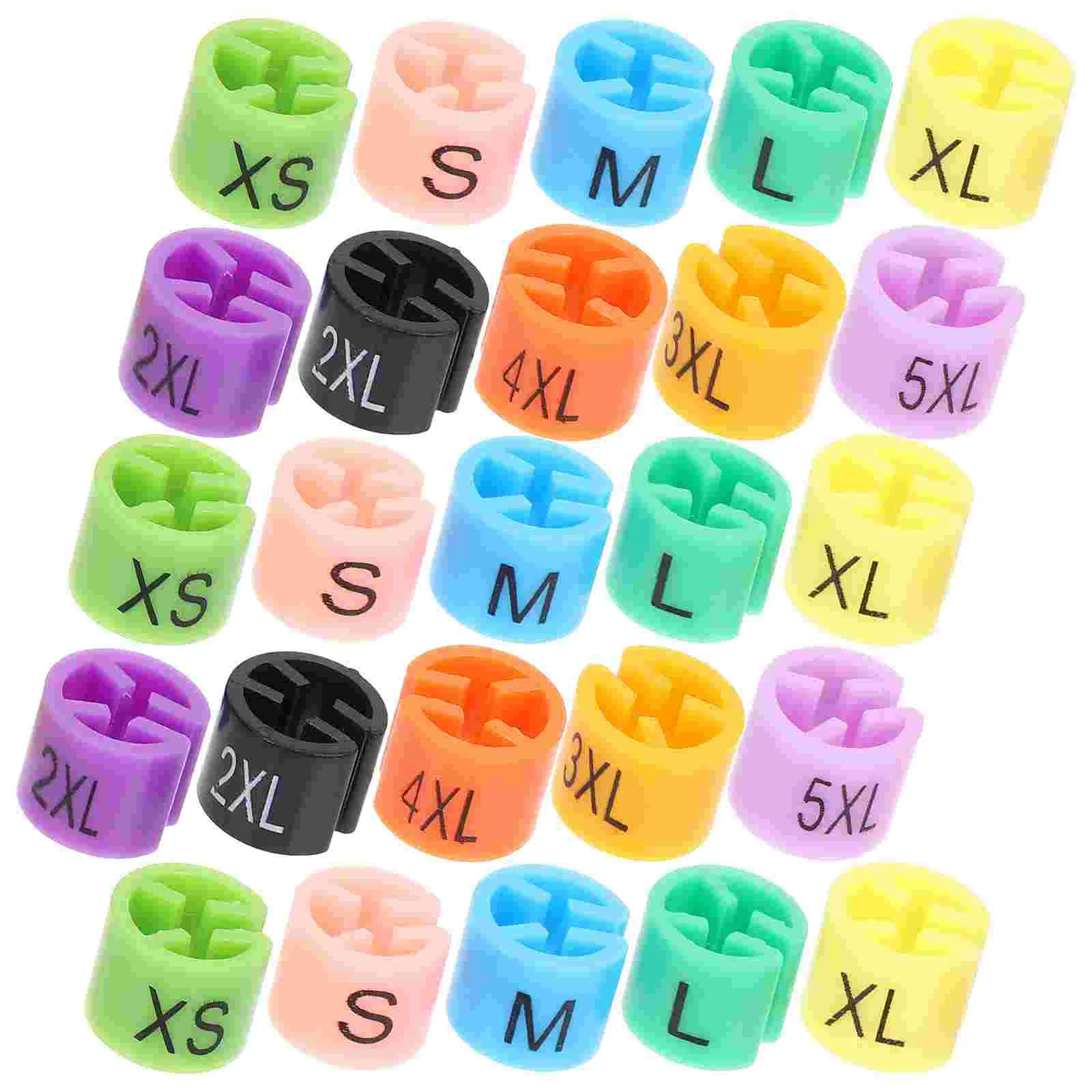 

200 Pcs Colored Tabs Clothes Size Markers Shop Garment Markers Hanger Size Marker Color-coding Hanger Clothes Classification Tag