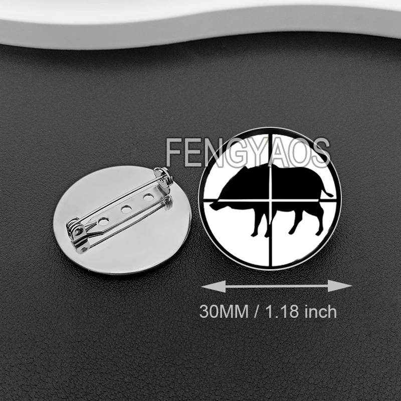 Нержавеющая сталь новый охотничий логотип дикого кабана булавка для охоты брошь