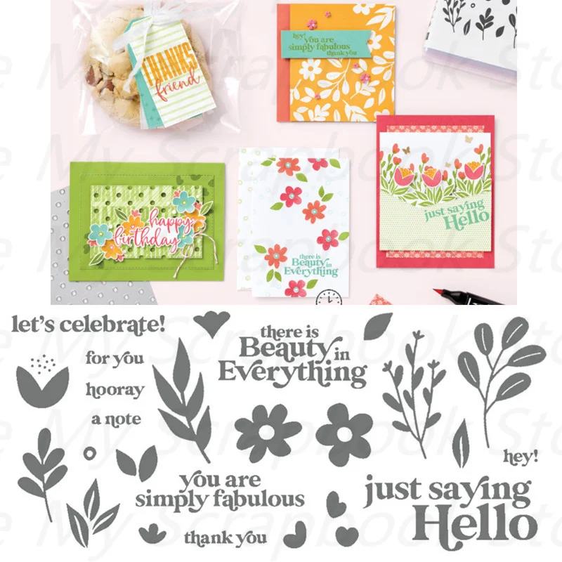 

Beauty In Everything Metal Cutting Dies And Clear Stamps For ScrapbookingStencils Crafts Templates New Arrival Decoration 2022