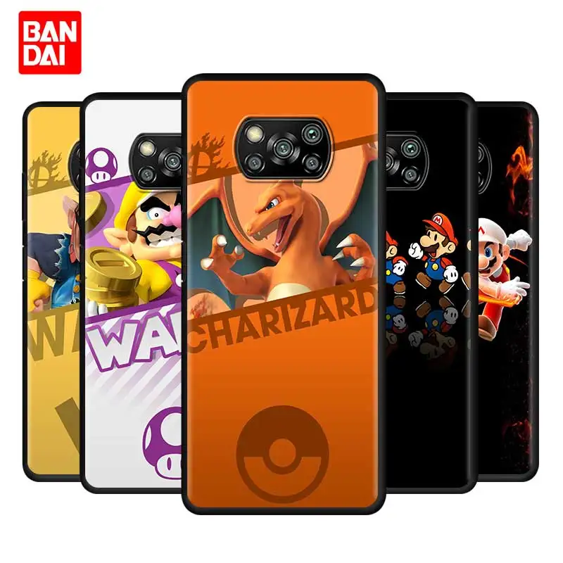 

Cover Case for Xiaomi Poco X3 NFC F3 M3 11t 11 Lite Ultra Redmi Note 10s 10t Pro Plus 5G Soft Capa Armor Super Mario Characters