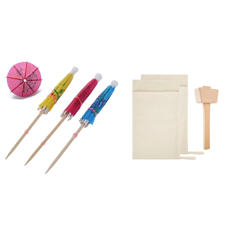 

144 бумажный Тропический гавайский Коктейльный Зонтик для напитков с 2 мешками Льюиса и 1 мешочком для мороженого