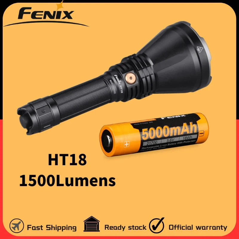 Охотничий Тактический фонарик Fenix HT18, 925 люмен, с аккумулятором 5000 мАч
