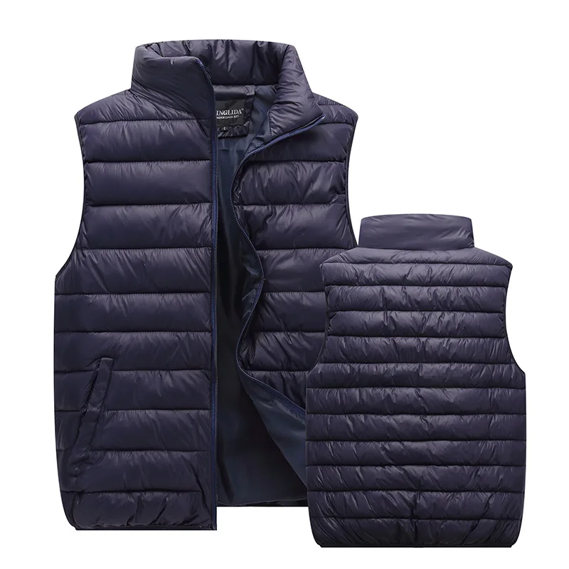 

Brand Clothes Men's Vest Winter Sleeveless Jackets Down Cotton Vest Men Warm New 2023 Casual Outwear Outer Vest Chalecos E872