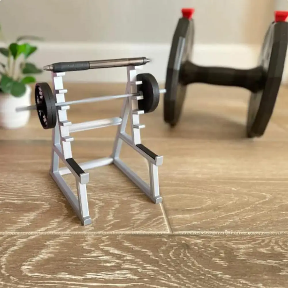 

Barbell Pen Holder Practical Creative Squat Rack Pen Holder Desk Organizer School Supplies Stationery Storage Pencil Holder