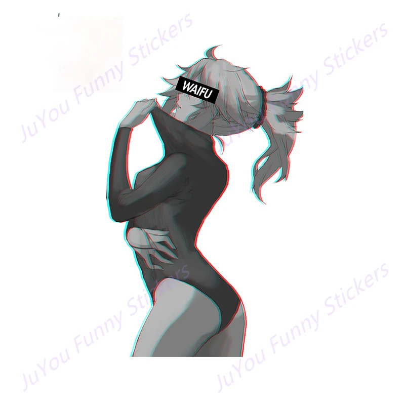 

JuYou Funny Stickers Exterior Accessories for Fate Series Mordred Waifu Material Car Stickers Simple Decals Sunscreen Car Label