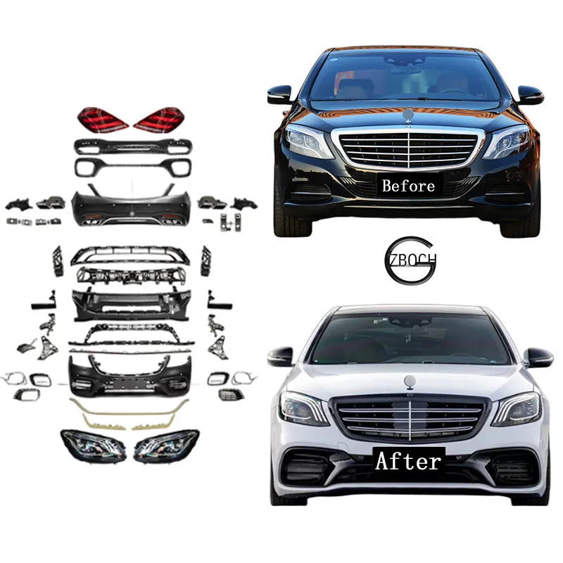 

Facorty price for MercedesS-class W222 2014-2020 Upgrade S63 AMG Bodykit grille Side skirt Headlights Front car bumpers