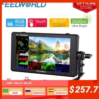 feelworld 2600nits hdr 3d lut6 inch touch screen on camera field dslr monitor with waveform vectorscope for twitter stabilizer