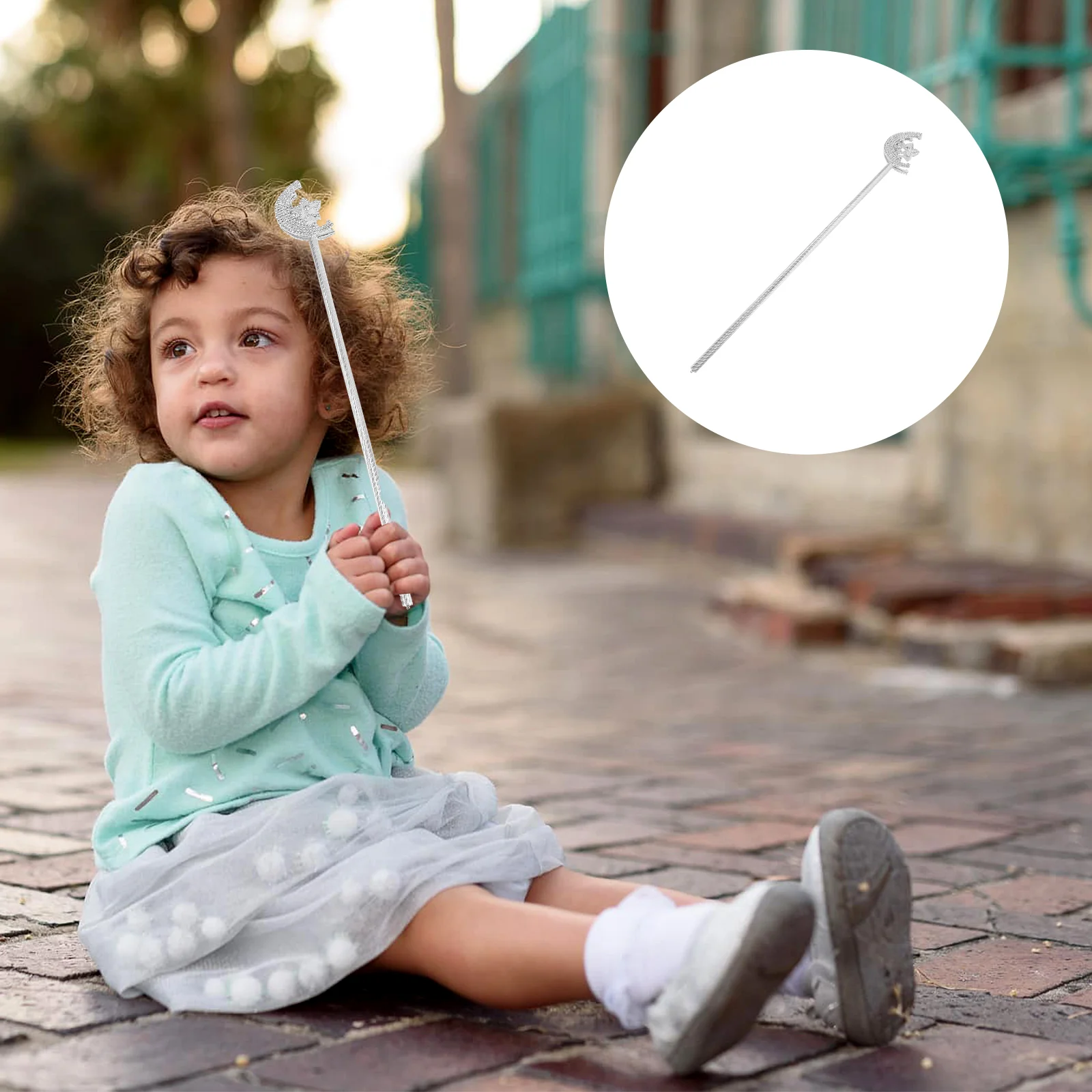 

Moon Star Cane Rhinestones Cane Costume Walking Stick Cosplay Prop