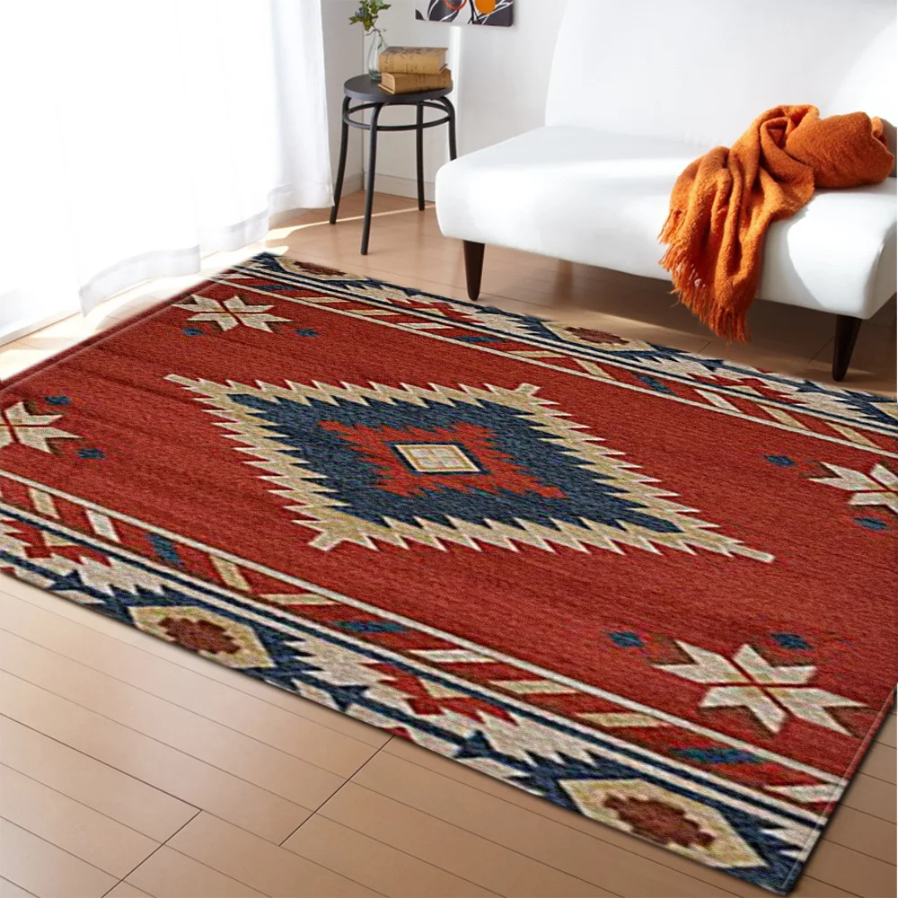 

National Flower Living Room Area Rug Large Bohemia Parlor Bedroom Carpet Rug 3D Floral Bath Kitchen Floor Mat Entrance Doormat