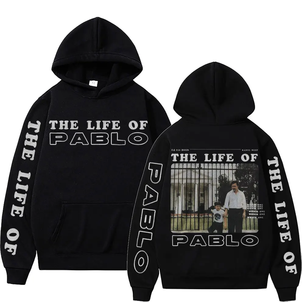 

Rapper Kanye West & Escobar Jeen Yuhs The Life of Pablo Inspired Album Cover Graphic Hoodie Sweatshirt Men Women Hip Hop Hoodies