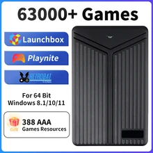 5T Portable External Hard Drive Pre-load 63000 Retro Games Launchbox Playnite Retrobat Three-In-One Gaming HDD For 3D/AAA Games