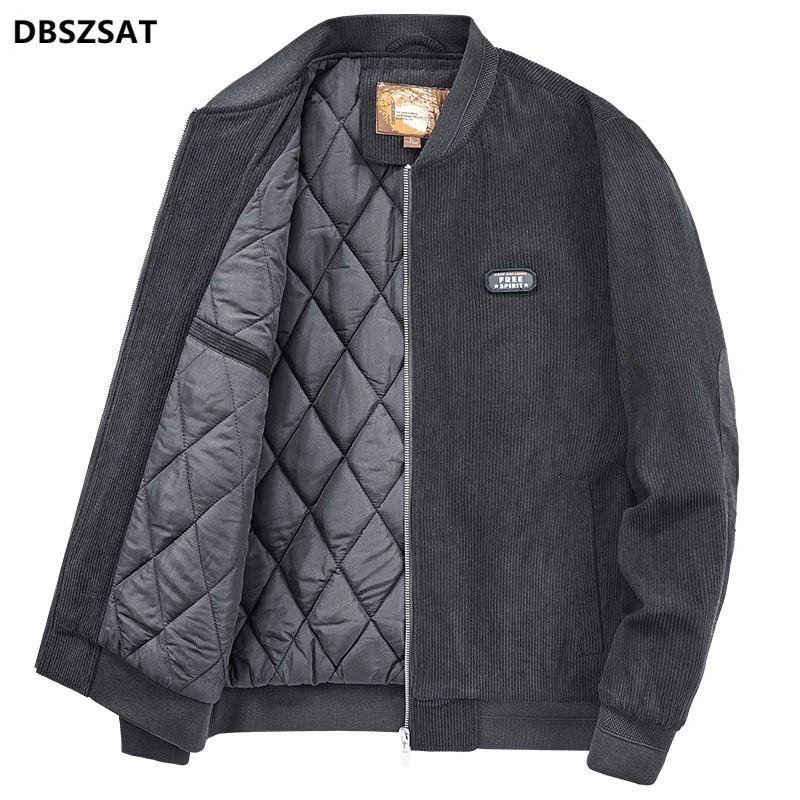 

Мужская куртка-бомбер YAPU на осень и зиму, повседневная мужская верхняя одежда, ветровка, Вельветовая теплая куртка, Мужские приталенные бей...