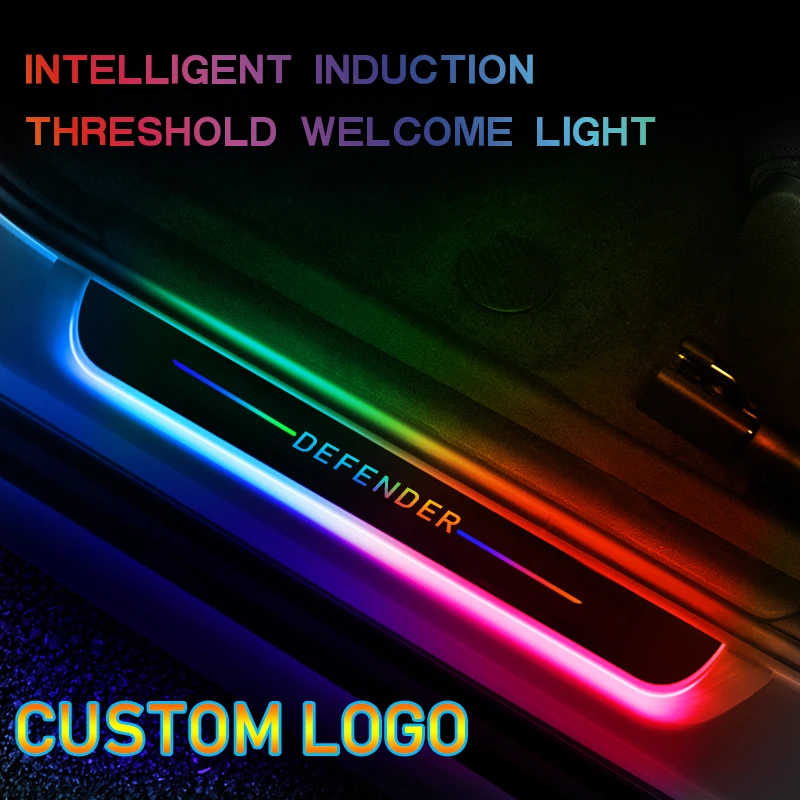 

Customized Car Welcome Door illuminated Sill Light Logo Lamp LED Car Scuff Plate Pedal For Land Rover DEFENDER 110 90 Td5 2022