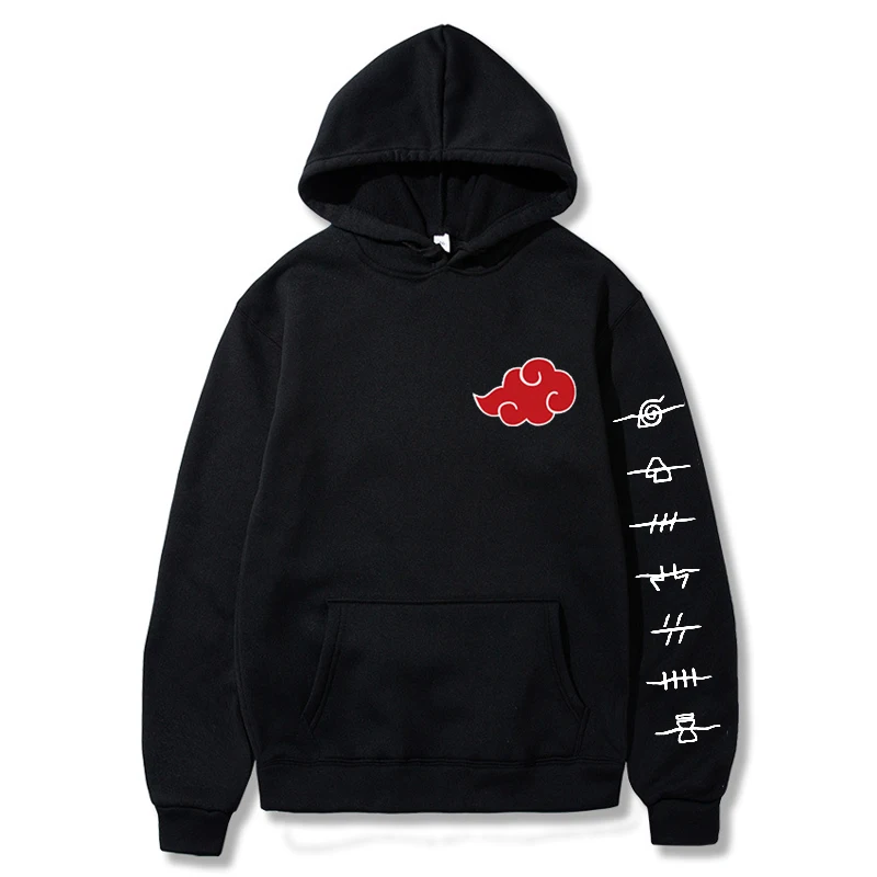 

2021 Japan Anime Akatsuki Cloud Symbols Men Hoodies Sweatshirt Streetwear Hoodie Men Women Oversized Sweatshirt Pullover Hoody