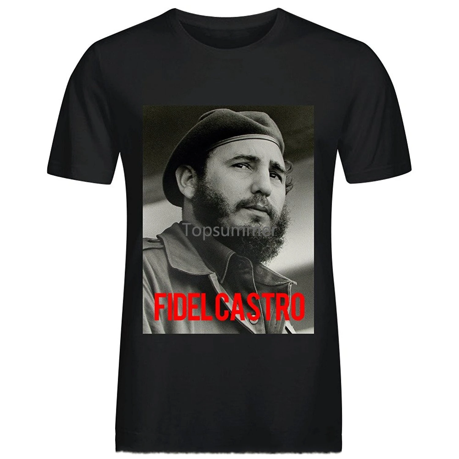

T-Shirt Short Sleeve Meganho Design Fidel Castro Wallpaper For Pc Man T Shirt Cotton O Neck