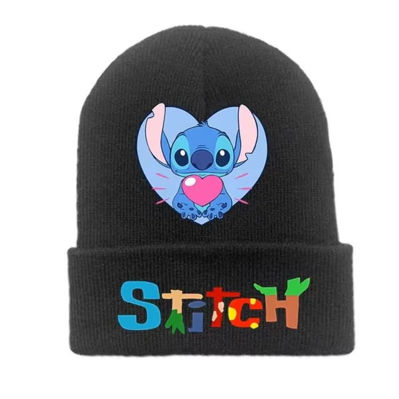 Фото Вязаная шапка Lilo & Stitch: модная, персонализированная, для зимних прогулок, ветрозащитная, теплая, с защитой ушей №5