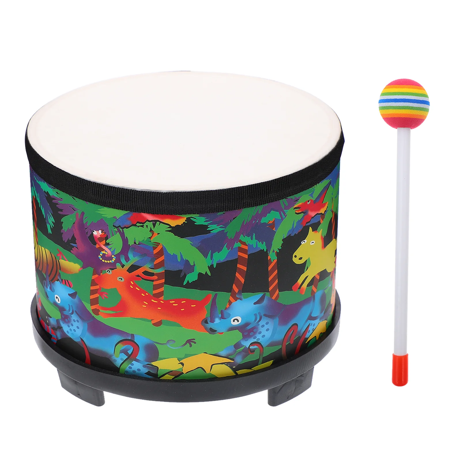 

1 Set Hand Drum Set Kids Floor Drum Percussion Instrument with Drum Sticks