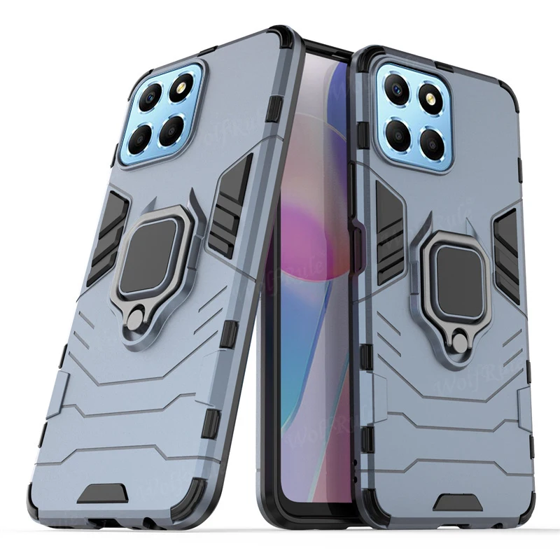For Cover Honor X6 Case For Huawei Honor X6 Capas Shockproof Phone Bumper Back Armor Ring Magnetic Holder Case Honor X6 Fundas